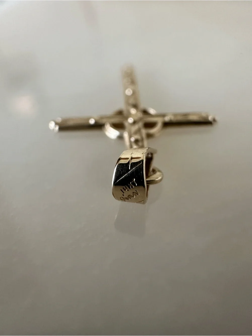 14k Solid Gold Cross - Picture 4 of 7